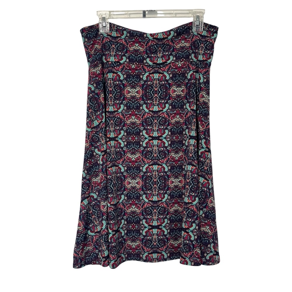 LuLaRoe size XL women’s midi skirt bold pattern